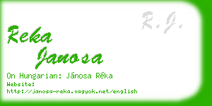reka janosa business card